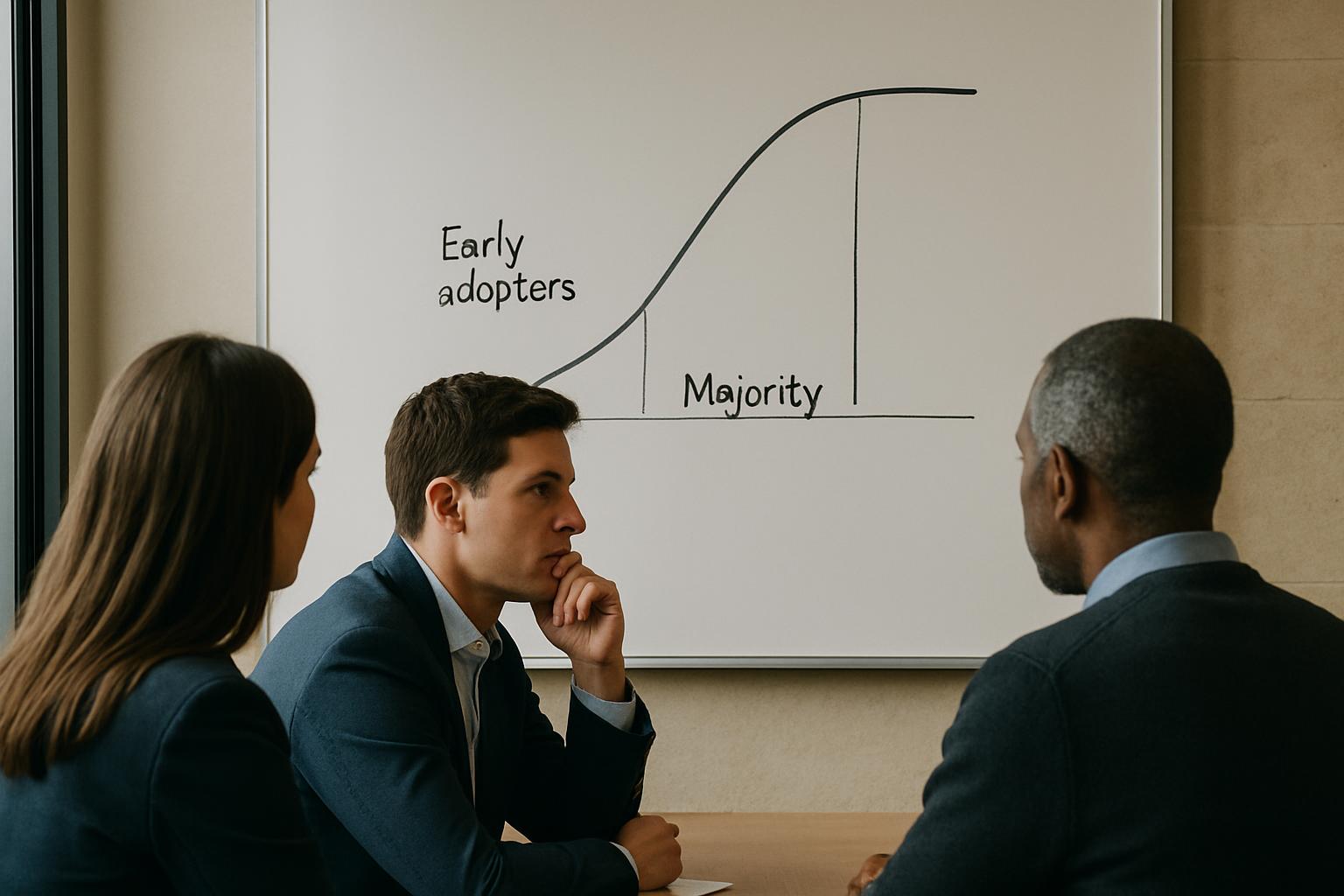 Team in discussion — innovation diffusion passes through people